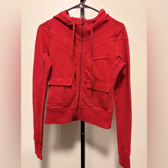 Vintage Lululemon Carry and Go Hoodie Deepest Cranberry size 4 - Picture 2 of 5